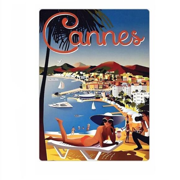 Vintage Cannes France Souviner Magnet - Picture 1 of 4